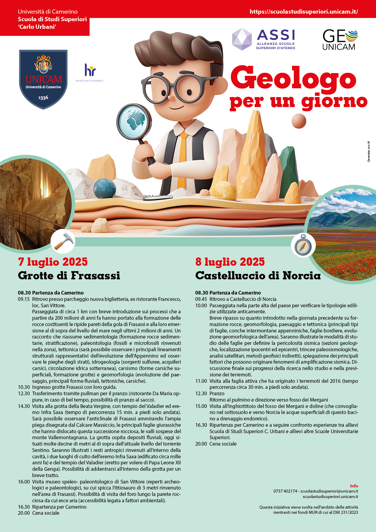 Geologo per un giorno. Scopri il programma