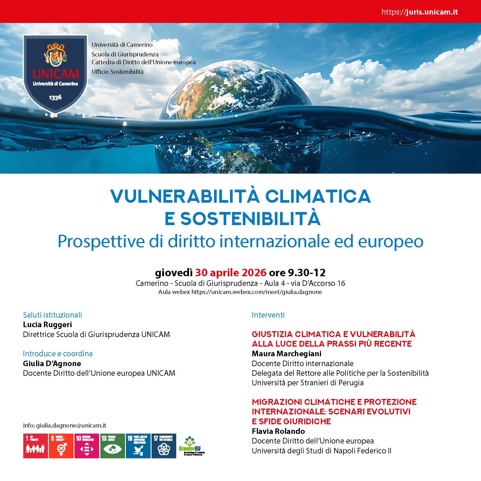 Vulnerabilità climatica e sostenibilità Prospettive di diritto internazionale ed europeo