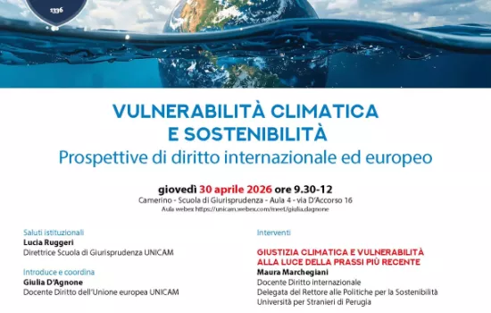 Vulnerabilità climatica e sostenibilità Prospettive di diritto internazionale ed europeo